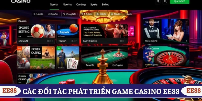 Các đối tác phát triển game hàng đầu tại casino EE88 