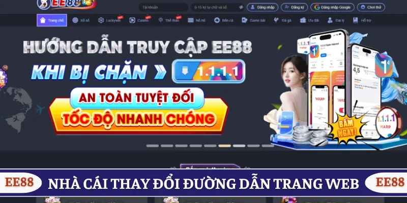 Nhà cái thay đổi đường dẫn trang web